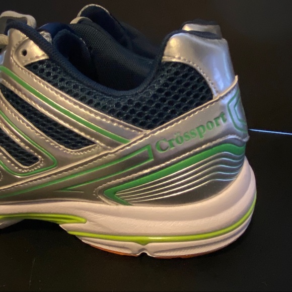 Crossport Men's Athletic Shoes Silver Green New - Picture 9 of 10
